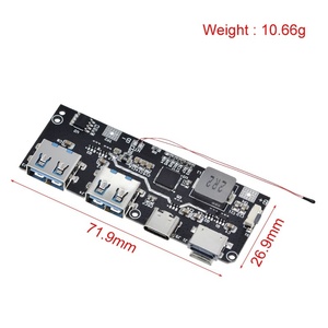 QC4.0 QC3.0 LED çift USB 5V 22.5 18650 W mikro/tip-c USB mobil güç banka şarj modülü sıcaklık/devre koruması - Product Image 2