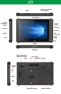 Tablet PC- 1 * USB Tipo C 1 * USB 3.0, longa vida útil, até 5 anos de garantia, janela 11, IP67
