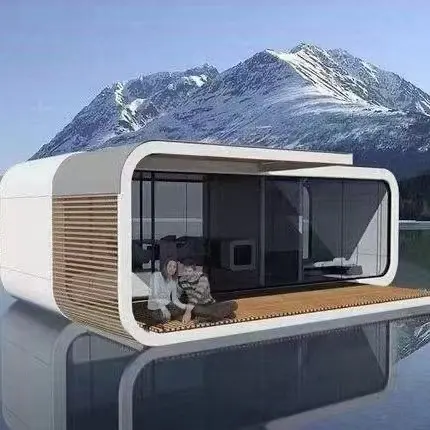 모듈 식 조립식 컨테이너 사무실 휴대용 사과 홈 포드 모양의 이동식 컨테이너 20ft 캐빈 하우스