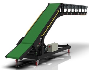 Transportador de carga y descarga Automático, contenedor, cargador de camiones, remolque móvil, transporte, cinta telescópica, transportador de camiones