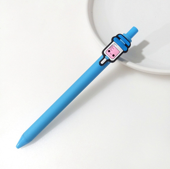 Aguja dispensador azul pluma