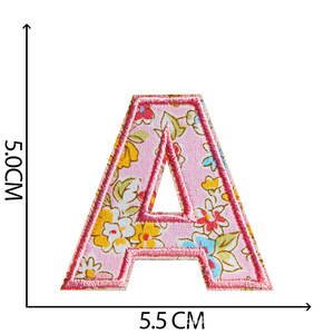 Accesorios de ropa de moda parches de letras bordadas Rosa lindo hierro en patrón de flores parches de letras para sombrero zapatos Jeans chica