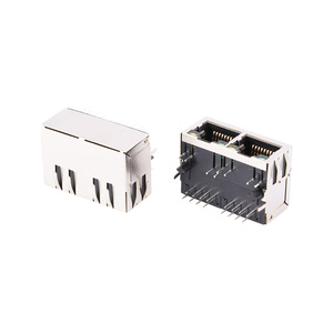 1 ila 2 Port RJ-45 konnektör 1x2 Port PCB modüler Jack aksesuar - Product Image 2
