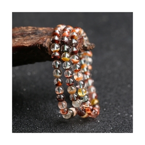 HY Healing Stones Adjustable With Multi Gemstone Pendant Set Green Ghost Quartz Gourd Bracelet - Product Image 5