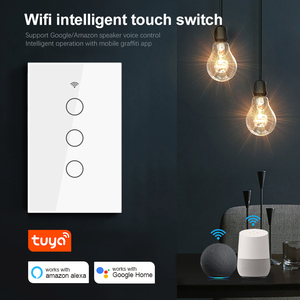 Tuya wifi Интеллектуальный сенсорный экран сенсорный выключатель света умные товары для дома работают с Alexa - Product Image 2