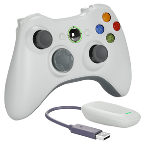 HiCyber 2.4GワイヤレスXbox360コントローラーPC用ダブル振動ジョイスティックゲームパッドXbox360スリムXboxコンソールに対応 - Product Image 1