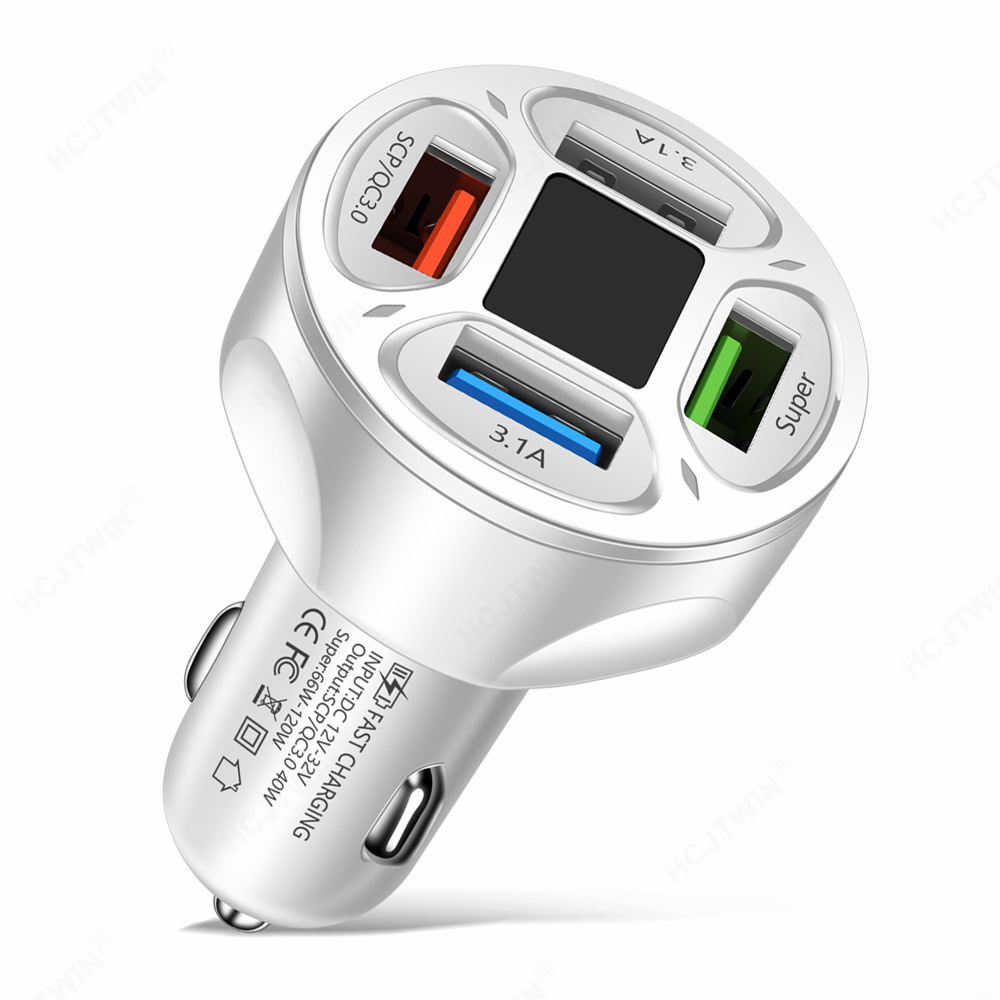4 USB พร้อมจอแสดงผลสีขาว