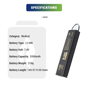 7.4V 5200mAh Li-ion Rechargeable <strong>Li18S</strong> <strong>Li18S</strong>-5200 Lithium Ion <strong>Batteries</strong> for Bird 5000XT 5000-XT Digital Power Meter <strong>Battery</strong> - Product Image 2