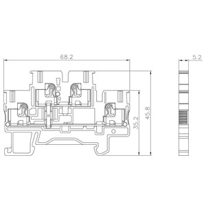 Cableado cuadrado de 2,5mm Empuje en bloques de terminales de resorte Conector de alimentación - Product Image 2