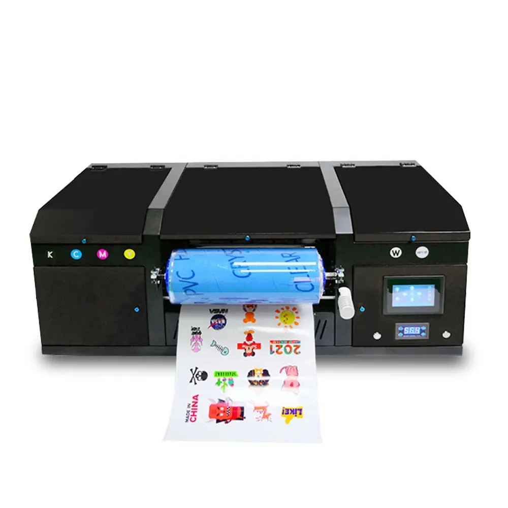 Impresora arcoíris A3 UV DTF, máquina de impresión de etiquetas UV, directa a película, rollo a rollo