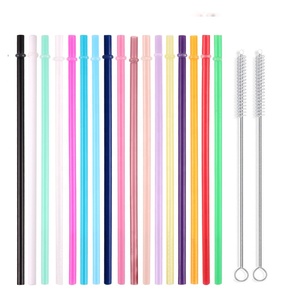 หลอดดูดสำหรับดื่มไวน์พลาสติกแข็งพิมพ์ลายเสือดาวสีชมพูโลโก้ได้ตามต้องการ - Product Image 1
