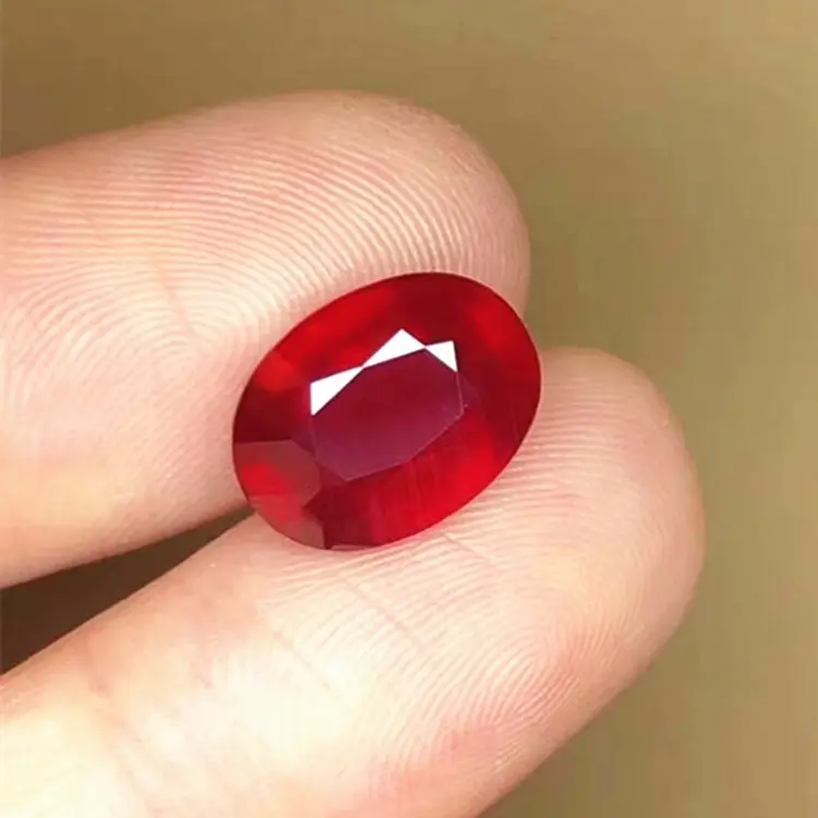 SGARIT-gema preciosa natural de Rubí, gema preciosa suelta de 5,13 CT, sin calentar color rojo vivo, venta al por mayor de fábrica