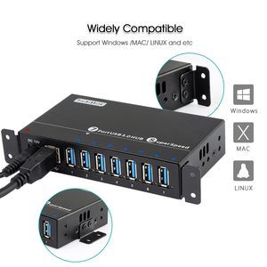 Sipolar A-173ฮับ Usb 3.0,ฮับ Usb ขับเคลื่อน12V 3A 36W พร้อมไฟ Led แสดงสถานะสำหรับโทรศัพท์มือถือแท็บเล็ต - Product Image 6