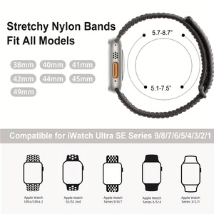Vibrante Rosa Laranja Respirável Nylon Stretchy Sport <span class=keywords><strong>Loop</strong></span> Watch Band para Correr Ginásio Yoga
