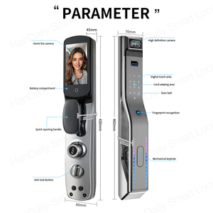 Handaily Usmart Go Remote riconoscimento facciale 3D serratura intelligente impronta digitale senza fili blocco porta supporto Video di conversazione - Product Image 6