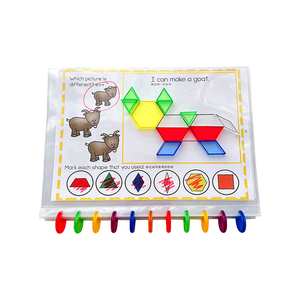 Libro de educación temprana para niños, rompecabezas creativo, interacción entre padres e hijos, patrón de bloques de construcción, diseño de rompecabezas, conjunto educativo - Product Image 2