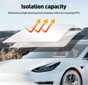 Hot Selling Custom Car Sunshade for Tesla All Model Front <strong>Window</strong> Windshield Sun Shade <strong>Best</strong> Seller on Amazon for Tesla Model 3 Y