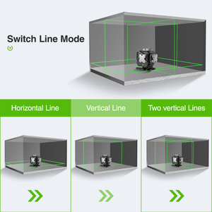 Huepar s03dg com tela de lcd e controle remoto, modo de pulso, 3d, feixe verde, 12 linhas, nível laser de chão verde