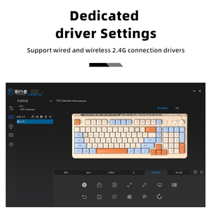 EWEADN V98 98 98-Key 2,4G Inalámbrico RGB Retroiluminado Interfaz USB Membrana Teclado de computadora Modo dual para Bluetooth para oficina de negocios - Product Image 4