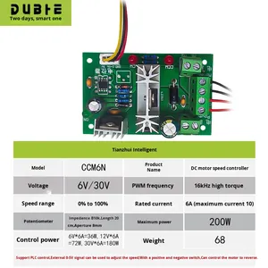 Controlador de velocidad del Motor paso a paso CCM6N PWM Micro DC 6V 12V 24V 30V interruptor de marcha atrás - Product Image 4