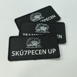 Parche personalizado al por mayor de hierro en el borde grande de Merrow parche bordado ropa uniforme accesorios parches bordados