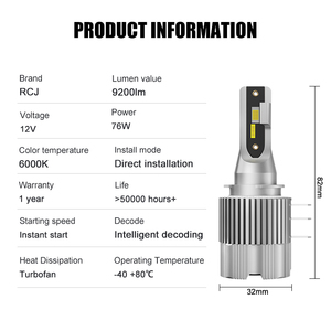 RCJLEDヘッドライト電球DRLLEDデイタイムランプLEDデイタイムランニングライト76WCSP LED H15ブルースLEDヘッドライト