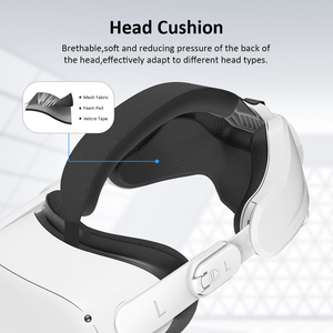 สําหรับ Oculus Quest 2 เพิ่มอุปกรณ์ติดตั้ง สายรัดแว่นตา VR ปรับได้สบาย ป้องกันหนังศีรษะ ไม่ง่ายที่จะตกออก ความสบายสูง - Product Image 4
