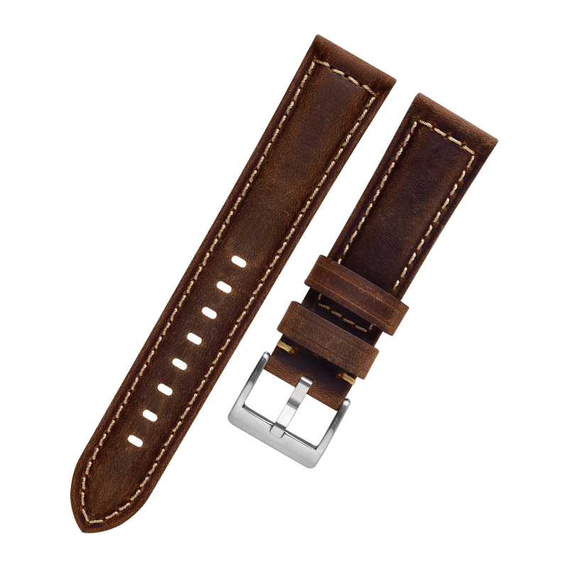 Dark brown leather belt