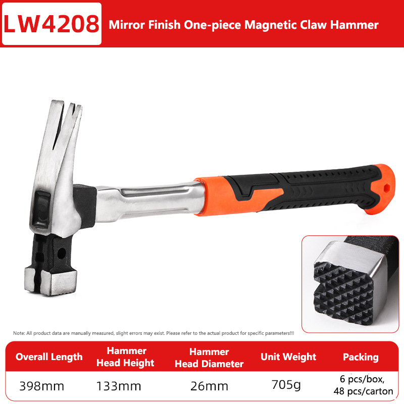 Mirror Finish One-piece Magnetic Claw Hammer