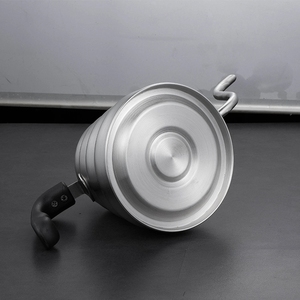 وعاء سحابة من الفولاذ المقاوم للصدأ غلاية ماء غير مغناطيسية طويلة الفم الناعم شطف اليد وعاء قهوة - Product Image 4