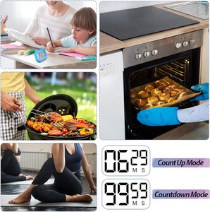 Allarme forte per esercizio cuoco cottura minuti secondo conteggio fino conto alla rovescia grande Display LCD Timer magnetico digitale da cucina - Product Image 5