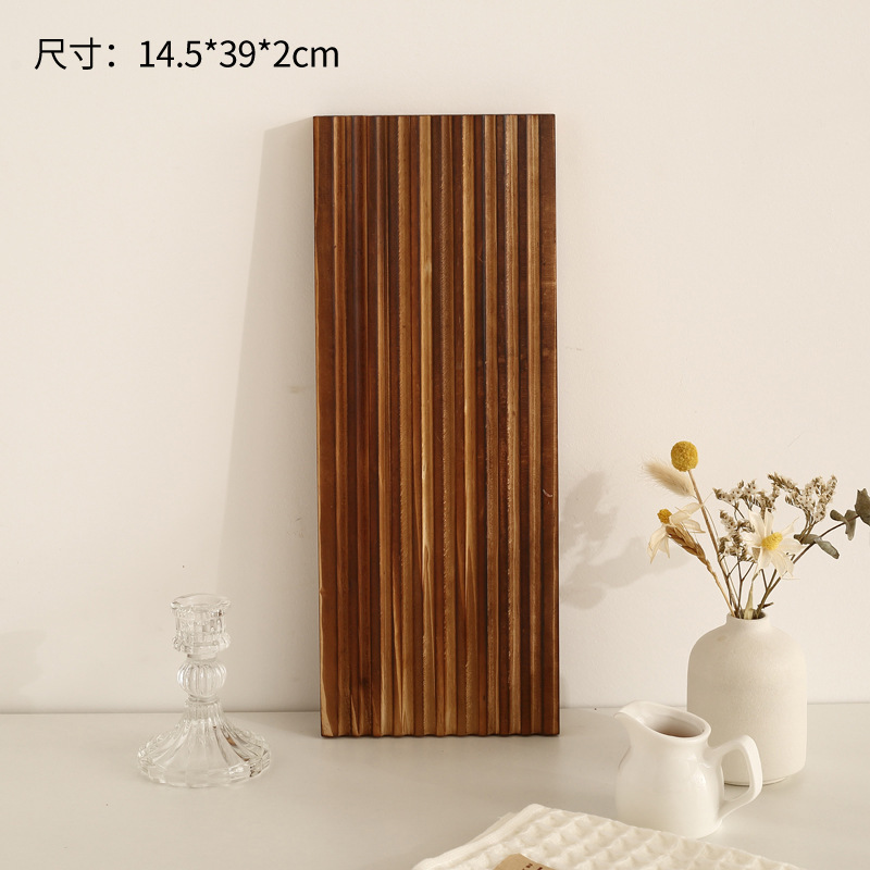 Madera de pino rectangular bruñida