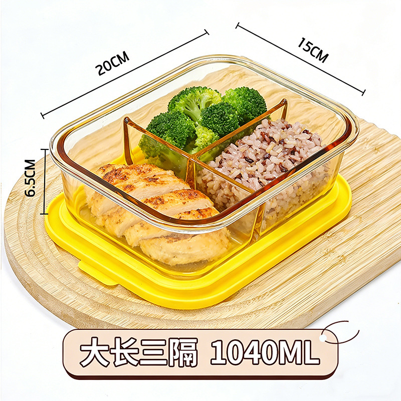 Long-1040ml-trois compartiments