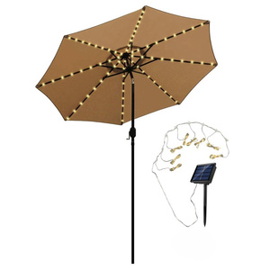 Fairy String Lampe Wasserdichte Fernbedienung Bunte 8 Modi Solar betriebene warm weiße LED Patio Umbrella Garden String Lights - Product Image 1