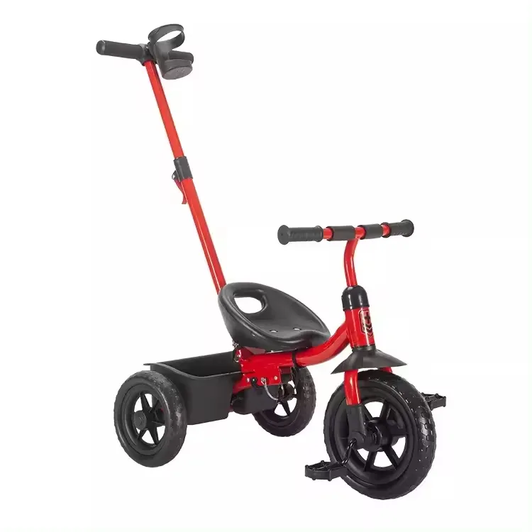 Baby-Drei-Rad-Scooter 3 Räder mit Schiebestiel Indoor und Outdoor tragbares Eva-Rad Reifen-Drei-Reifen für Kinder