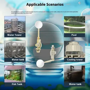 ABS Mini Nổi Bóng Van Bể Cá Bể Cá <span class=keywords><strong>Float</strong></span> Van Bể Nước Điều Khiển Mức Độ Đa Hướng Cài Đặt Bóng Gà - Product Image 5