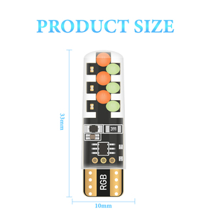 12V ไฟ LED T10 RGB 5050รถ RGB LED อ่านแบบสากลไฟสัญญาณลิ่มไฟรถยนต์ LED T10รีโมทคอนโทรล - Product Image 3