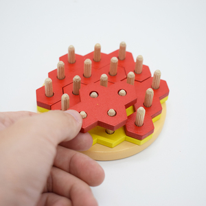 教育玩具木製ハンブルクスタッキング玩具ビルディングブロックはバーガーシーケンシングスタッカー食品玩具を作成します - Product Image 3