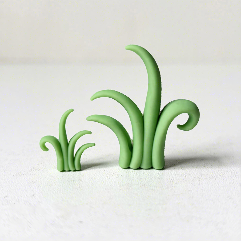 3d light-colored grass 2pc