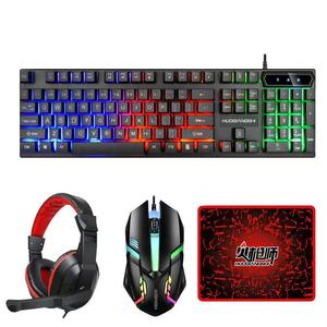 New 4 in 1 Portable Wired Gaming <strong>Keyboard</strong> and <strong>Mouse</strong> Mousepad Headphone 4 in 1 <strong>Combos</strong> LED Light Gaming Set for <strong>Computer</strong> - Product Image 3