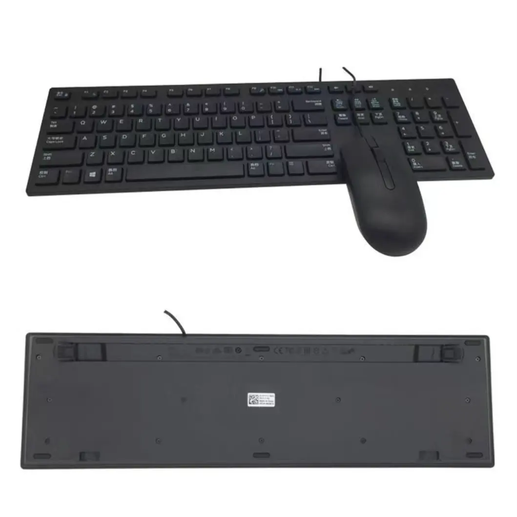 Set Keyboard dan Mouse Universal untuk kantor bisnis, Set Keyboard dan Mouse Universal cocok untuk Dell, Notebook, komputer, Desktop LED