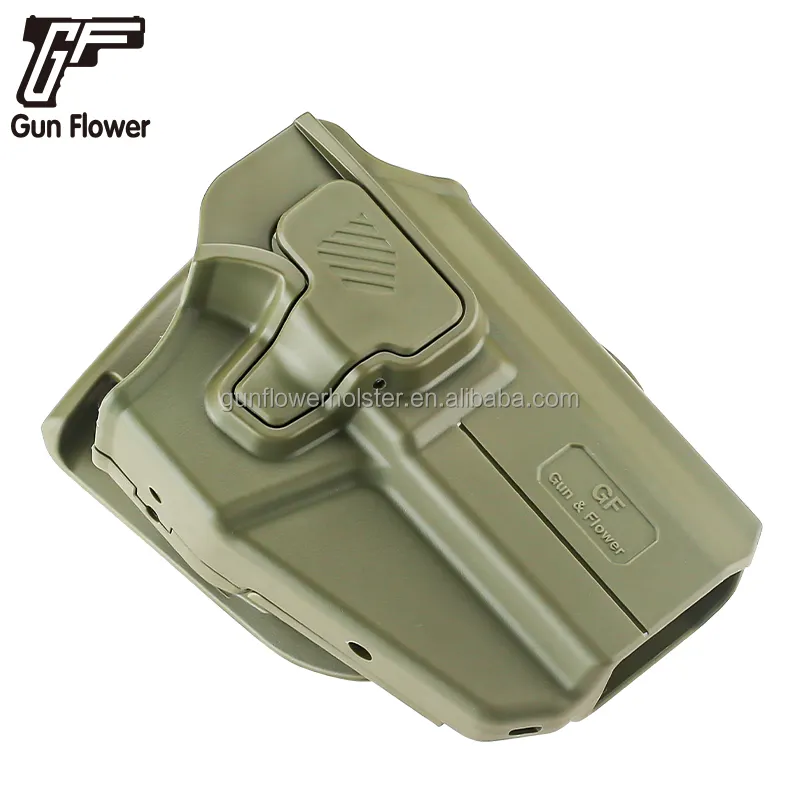 Gun & Flower New Release OD Green Funda universal OWB Polymer Gun Bag con clip para cinturón