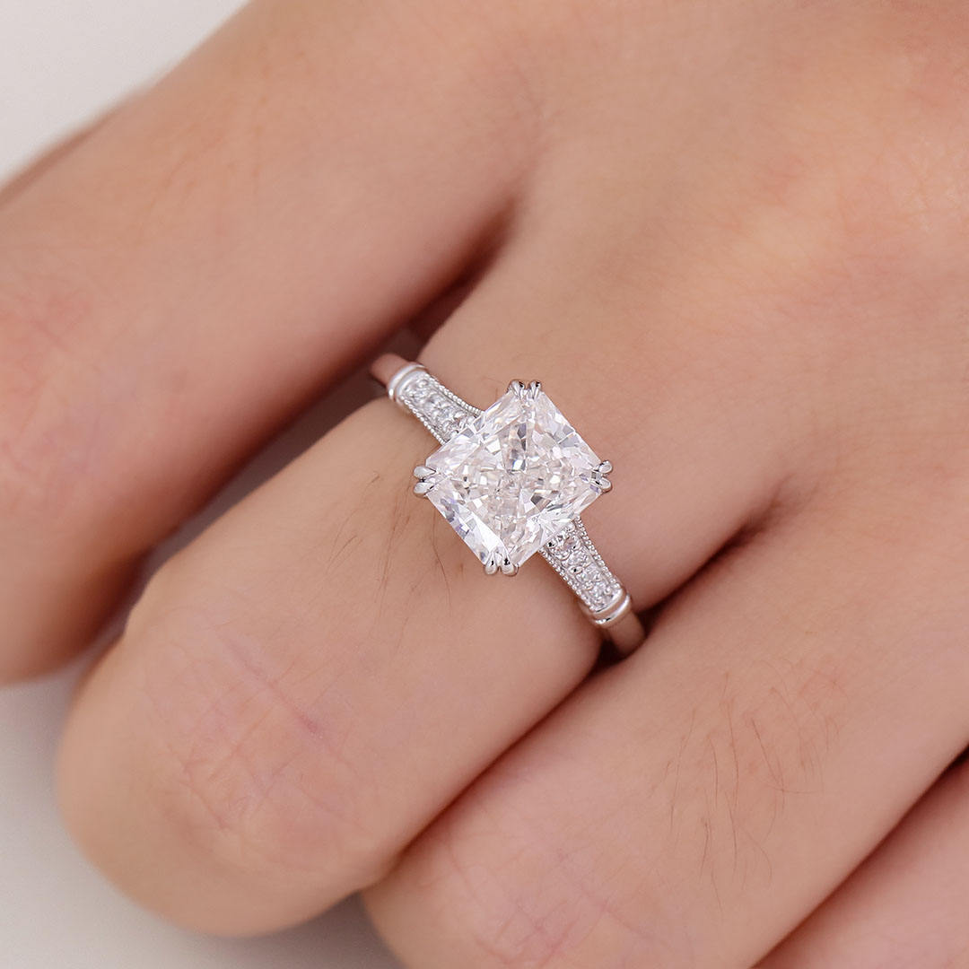 แหวนเพชรแล็บทองแท้ 14k