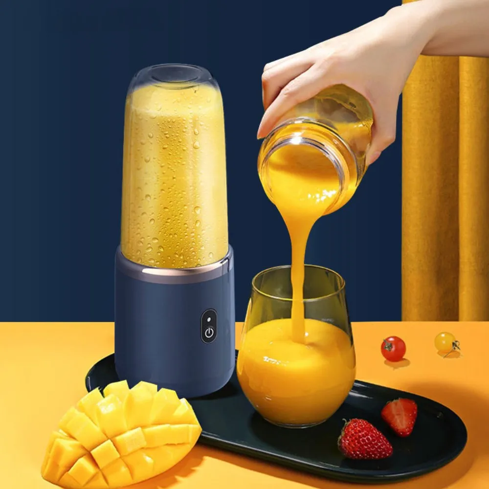 2023 New Bottle Blender Best-selling 1500MAH6 Fresh Juicer Blender with Lid Mini Electric Juice Cup Usb Plastic OEM 3.7V 40W 3.7