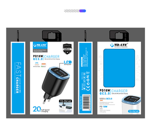 Fabrika yapımı 5V 3A 18W hızlı şarj PD Typ C şarj siyah USB3.0 duvar adaptörü yanmaz OTP/OVP uyumlu dizüstü telefon - Product Image 2