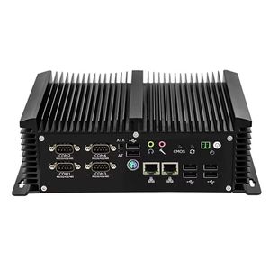 頑丈なファンレス産業用コンピューター6xRs232 COM 4Lan Core I7 8559U 8550UクワッドコアWin10 Linuxデスクトップ組み込みボックスGPIO HD VGA - Product Image 4