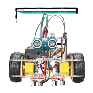 超音波スマートロボットカーキット4WDトラッキングロボットキット教育 & メーカーキットプログラム可能 - Product Image 1