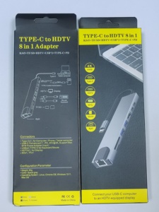 Multifuncional 8 en 1 Usb 2,0 Tipo C Hub Adaptador multifunción para MacBook Pro Laptop Expansion Dock Accesorios de computadora - Product Image 4