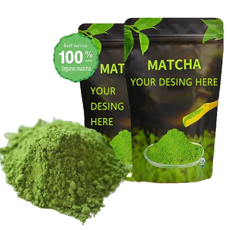 Tè Matcha in polvere di tè verde Matcha in stile giapponese biologico con etichetta privata