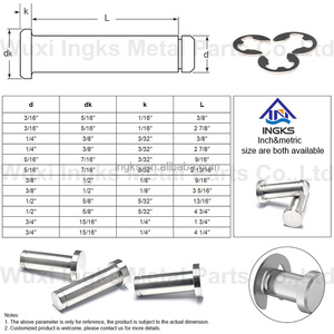 Bán Buôn Chất Lượng Cao Thép Không Gỉ Phẳng Rãnh End Đầu Clevis <span class=keywords><strong>Pin</strong></span> - Product Image 5